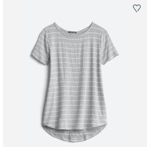 Striped shirt with button down back